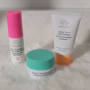 Drunk Elephant Skincare 3 Pc Set Poly Peptide, Night Serum Bestie Cleanser